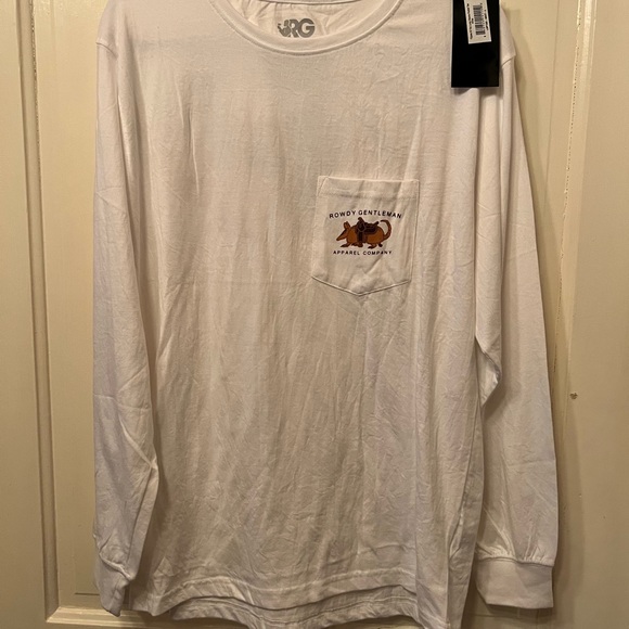 Rowdy Gentlemen NWT Yippee Ki Yay Long Sleeve, White Size Lg - Picture 3 of 7